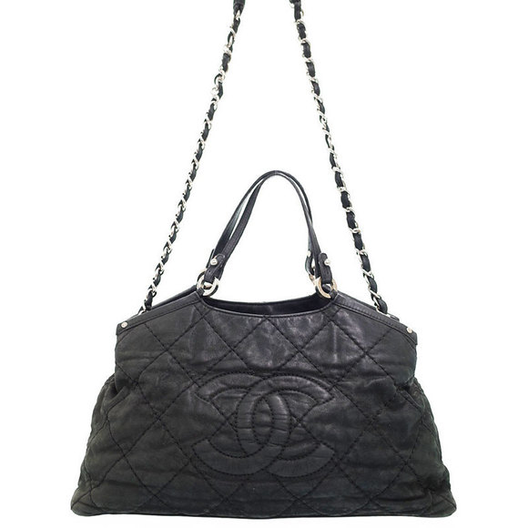 Chanel Wild Stitch Chain Shoulder Bag Black - Picture 1 of 9